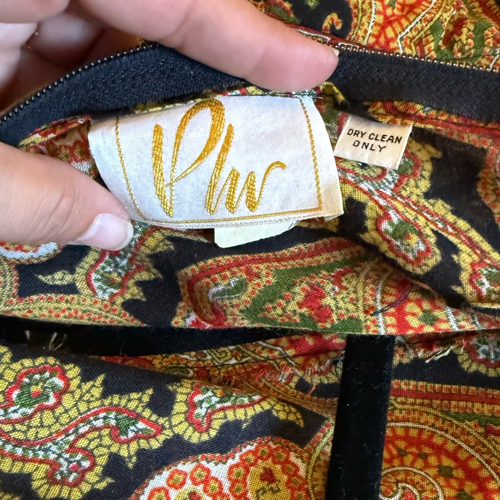 Vintage 70’s Paisley Corset Maxi Dress - Picture 8 of 10